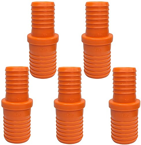 AERZETIX - C48690 - Lot de 5 Raccords réductions réparateurs cannelés 1'' vers 1''1/4 pour système Goutte à Goutte/Micro Irrigation - jonction/Manchon pour tuyaux d'arrosage - en Plastique