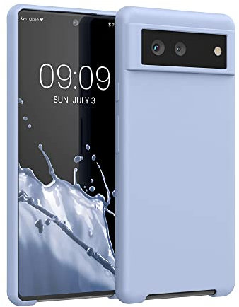 kwmobile Case Compatible with Google Pixel 6 Case - TPU Silicone Phone Cover with Soft Finish - Light Blue Matte