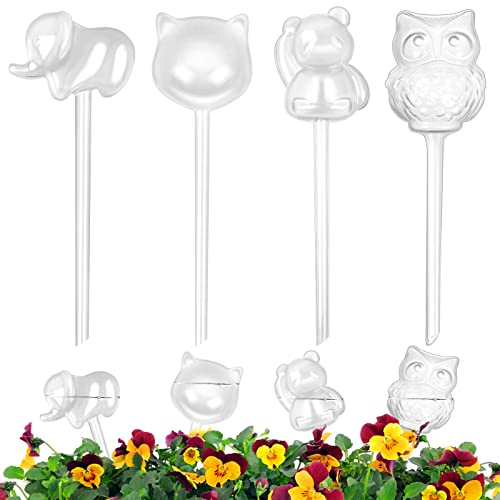4 Stück Große Gießkugeln Tierform Pflanzen Bewässerungskugeln Topfpflanzen Selbstbewässerung PVC Bewässerung-Kugeln Wasserspender für Pflanzen im Urlaub zur Dosierte Bewässerung