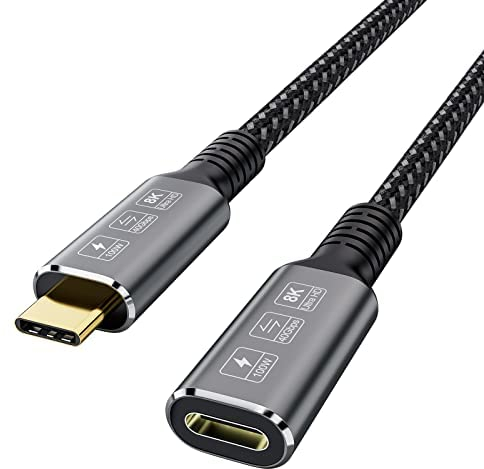 CAKOBLE USB 4 Cable 8K@60HZ 100W fast charging 40G fast USB 4 Type-c transmission Multiport adapter extension cable for easy docking with any Thunderbolt 3 and Thunderbolt 4 compatible USB-C hubs 0.8M
