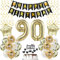deko 90. geburtstag Frauen Mann deko Schwarz gold ballon 90. geburtstag Mann,deko 90 geburtstag Mann Schwarz luftballon 90.geburtstag deko Mann geburtstagsdeko 90 jahre Geburtstag Deko Männer Frau