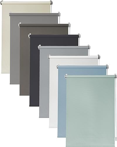 Deco4Me Thermo Verdunklungsrollo ohne Bohren (80 x 220 cm, Mint (Blackout)) - lichtundurchlässig & wärmeisolierend - Thermrollo, Abdunkelungsrollo, Klemmrollo Verdunkelung (Stoffbreite 76 cm)