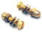 M4 Brass Sets Bolts of Form A Washers and Dome Nuts Pack of 4 (Sets M4 x 25mm bolts Length)
