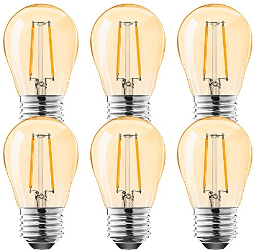 ProCrus E27 LED 2W Vintage Glühbirne,E27 Edison Glühbirne,E27 Glühbirnen,2700K Warmweiß Birne,10W Glühlampen äquivalent,LED Leuchtmittel E27,Nicht dimmbar,6er Pack