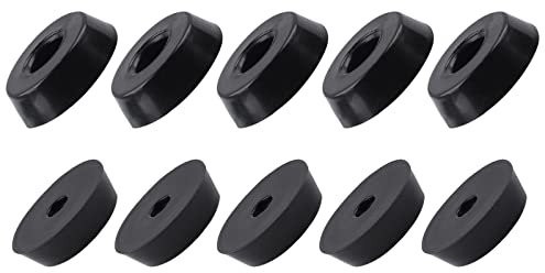METALLIXITY Rubber Bumper Feet (18x5mm/0.71x0.2) 10Pcs, Round Leg Pads Floor Protectors - for Home Tables Chairs Cutting Board, Black
