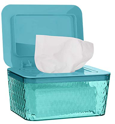 Whchiy Feuchttücher Box baby Boxen für Babypflegetücher BPA Frei Toilettenpapier Box mit Deckel Tissue Aufbewahrungskoffer für Zuhause und Büro (Grün Box)