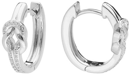 trendor Damenohrringe 925 Silber Creolen eleganter Ohrschmuck für Frauen, zauberhaftes Schmuckstück, zeitlose Geschenkidee, 15150