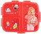 Depesche 12294 TOPModel Cutie Star - XL Brotdose in Koralle mit 3 Fächern und separaten Klapp-Verschlüssen, Lunchbox mit Model-Motiv und Katzen