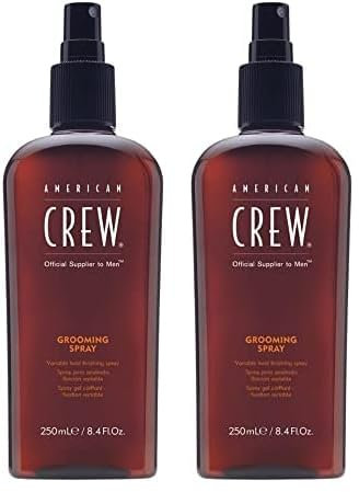 AMERICAN CREW – Grooming Spray, 250 ml, Stylingspray für Männer, Haarspray verleiht flexiblen Halt & natürlichen Glanz, Styling und Finish Haarprodukt, Pflege und Feuchtigkeit fürs Haar
