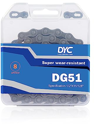 DONGYA Fahrradkette 8-Fach Fahrrad Kette 1/2 x 3/32 lnch 116 Glieder mit 1 Paar Kettenschloss