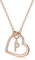 LIHELEI Damen Halskette Herz Buchstabe S925 Roségold Kette Damen Personalisiere Kette, Geburtstags und Weihnachten Geschenk Für Frauen Mädchen Mama Freundin - P(Roségold)
