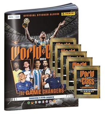 Panini World Class Sticker 2024-1x Sammelalbum + 5x Sammeltüten