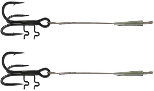Wild Devil Baits Alpha Baitholder Stinger Angstdrilling Assist Hook Angsthaken Stinger Rig Stinger System Drilling Vorfach (#4 8,5 cm)