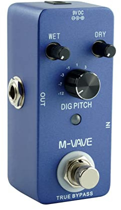 Sunydog NEU DIG PITCH Gitarren-Effektpedal mit True Bypass 9 Pitch Shift-Typen Gehäuse aus Zinklegierung,Mini-Single-Typ