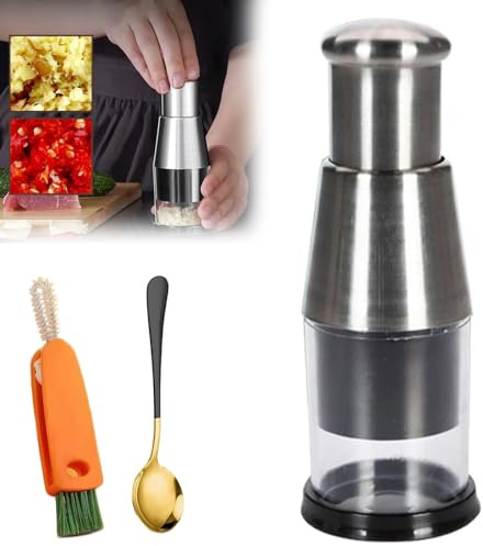Manual Pressed Chopper, Ailsion Manual Pressed Chopper, Ailsion Food Chopper, Pressed Garlic Chopper, Efficient and Fast Kitchen Aid for Chopping