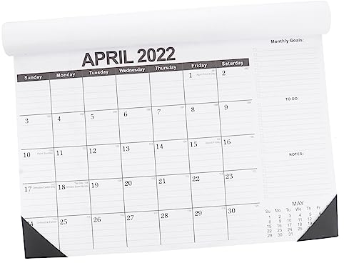 COHEALI 3 Stück 2022 2022 Wandkalender Tischkalender 2022 Monatskalender Tagesplan Aufkleber Kalender Zum Ausdrucken Kalender 2021-2022 Schreibtisch Büro Internationale Ausgabe Papier
