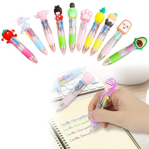 Regalini Fine Festa Compleanno Natale, Mini Penna Multicolore 4 Colori, Colorate Penne a Sfera Retrattile, Penne Multicolore Bambini, Gadget Compleanno