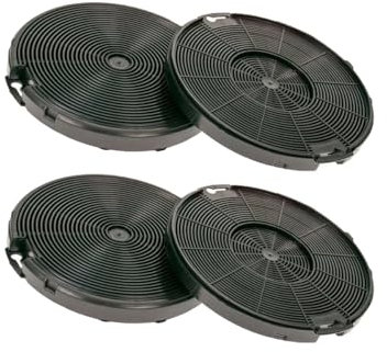 EVAYP 4x Filtre à charbon actif Compatible avec EFF75 AEG Electrolux 4055093712 Faber 112.0067.944 112.0254.245 Franke 112.0067.942 NYTTIG FIL400 pour hottes de cuisine