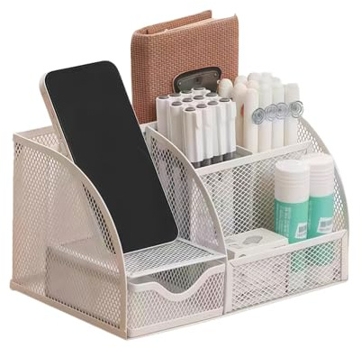 Schreibtisch Organizer, Mesh Metall Büro Set mit Schublade und Stifthalter