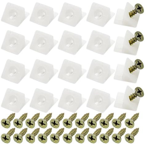 Swiixxer 50 Soportes para Cajones, Cuñas de Reparación de Hundimiento de Fondo de Cajón de Plástico con Tornillos para Muebles