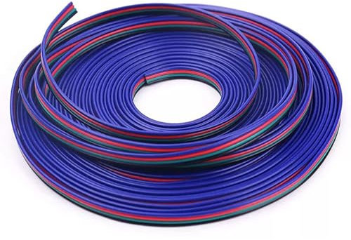 SmartLightMax Cavo di prolunga per striscia LED RGB a 4 poli, lunghezza 2/5/10/20 m, per strisce LED RGB 5050 e 3528, compatibile con connettori senza saldatura (5 m)