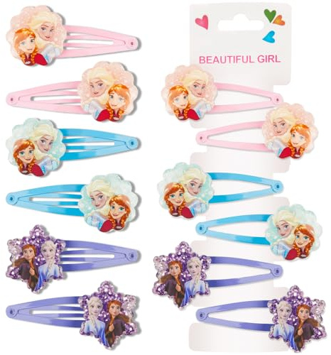 Haarspangen Mädchen, EIS-köni-Gin Haarspangen Prinzessin Baby Haarspangen Kinder Haarschmuck Exquisite Süße Haarspangen Geburtstagsgeschenke Kleine Mädchen