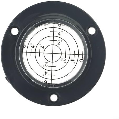 Niveau à bulle circulaire fiable pour caravanes, tables de billard, supports à gâteaux, etc. (coquille noire, eau blanche)