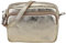 SH Leder Echtleder Umhängetasche Clutch kleine Tasche Abendtasche Alltagstasche mit Verstellbar Schultergurt 18x13cm Pia G394 (Gold)