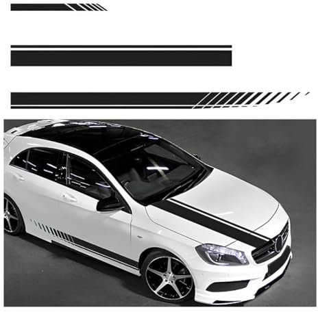 liuguoqiang Auto Sticker für VW Scirocco 2009-2016,Autoaufkleber Tuning für Karosserie,Dekorative Aufkleber für Fahrzeug-Außenseite,Personalisierte Designs für Autozubehör,A-Black