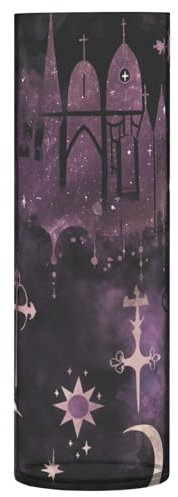 Vase Zylinder Gothic Lila Kunststoff 30 x 10 cm für Tischmitte Küche Tisch Bücherregal Party Deko Jarron Para Flores