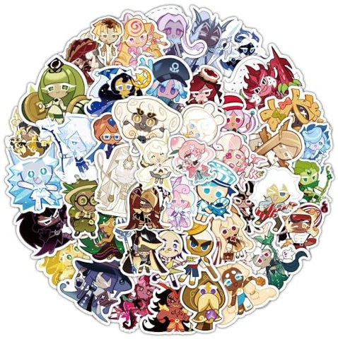 60 Cookies Run Kingdoms Aufkleber Spiel Figur Vinyl Wasserdicht DIY Stickers Für Computer Skateboard Gepäck Auto Fahrrad
