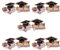Uqezagpa 5 Paar Bachelor Caps Button Pins Jeans Taillenspanner Absolventen Hut Hosenknopf Pin Taille Schnalle Jeansknopf