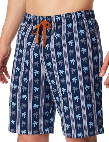 Schiesser Herren Schlafhose Kurz Bermuda - Mix + Relax - Organic Cotton Pyjamaunterteil (1er Pack)