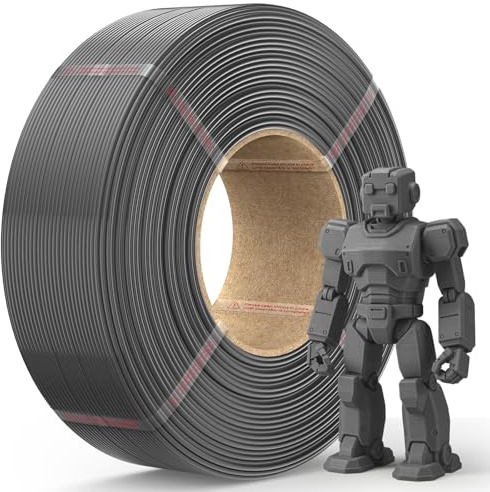 JAYO PLA Refill Filament 1.75mm, Bambu Lab-Optimiert, Erhöhte Zähigkeit PLA Filament-3D-Druckmaterialien, Maßgenauigkeit +/- 0.02mm, Neatly Wound, 1.1kg（+100g Beigabe）, Grau