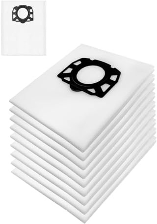 Lot de 10 Sacs d'aspirateur pour Karcher WD2 Plus WD3S WD 3 S WD 3 V KFI 357 KWD 1-3 2.863-314.0 SE4001 SE4002