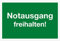 WANDKINGS Hinweisschild - Notausgang freihalten! - stabile Aluminium Verbundplatte - Wähle eine Größe - 30x20 cm