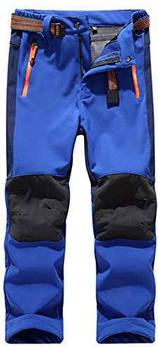 Echinodon Kinder Softshellhose mit Fleecefütterung Hose Wasserabweisend Winddicht Atmungsaktiv Warm Funktionshose Skihose Regenhose Jungen Mädchen Sporthose Wanderhose