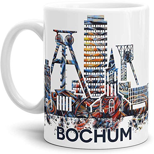Tassendruck Bochum-Tasse Skyline - Kaffeetasse/Mug/Cup - Qualität Made in Germany