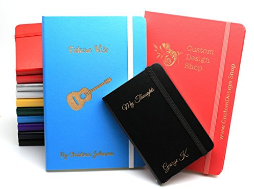 CustomDesign.Shop Personalisiertes Hardcover-Notizbuch | Schaffen Sie ein ganz einzigartiges Geschenk | Lasergravierte Geschenkidee - A4, Blau