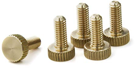 Rändelschrauben M3–M6 | Edelstahl, Aluminium, Eloxiert, Messing | Handverstellbare Schrauben mit Rändelkopf | Für Maschinenbau, Möbel, Modellbau, Elektronik (5, Messing, M4 x 10mm)