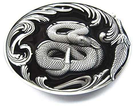 Urban Backwoods Rattlesnake II Gürtelschnalle für Wechselgürtel Buckle