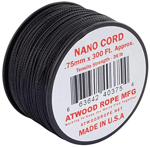 Atwood Rope Nano Cord 0,75 mm - 90 m, Schwarz