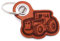Samunshi® Leder Schlüsselanhänger mit Gravur Trecker Geschenke Made in Germany 6,5x5,8cm cognac braun/graviert