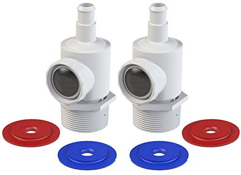 MakHOON 9-100-9001 UWF Connecteur assemblé compatible avec Polaris Zodiac 380, 280, 180 Piscine de remplacement universel raccord mural pièce (2)