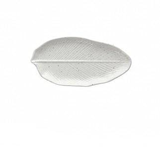 Tognana Laurel Leaf Shaped Plate, White, 27 x 13 x 3 cm