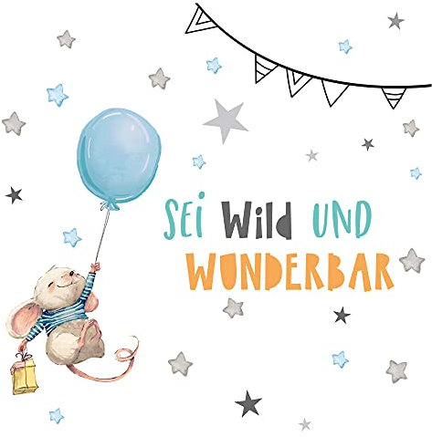 Little Deco Maus mit Ballon & Spruch DL213-12