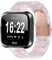 Miimall Kompatibel mit Fitbit Versa/Versa 2/Versa Lite/SE Armband Harz, Leichtes Resin Ersatzband mit Edelstahlschnalle Uhrenarmband für Fitbit Versa/Versa 2/Versa Lite/SE-Rosa