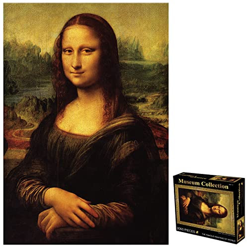 MEDOYOH Puzzle mit 2000 Teilen für Erwachsene, 《Mona Lisa》 von Da Vinci, Museum Collection Puzzle 70 x 100 cm, Anti-Stress, Staycation, Todeszeit für Erwachsene und Kinder ab 14 Jahren