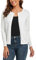 CUNYI Women’s Cardigan Sweater Long Sleeve Classic Crew Neck Ladies Coat with Buttons Casual Elegant Outerwear, Off-White M