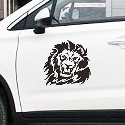 PTNKUIIY 2 Stück 3D Löwe Auto Aufkleber, Reflektierender Wasserdicht Autoaufkleber Fensteraufkleber Auto Motorhaube Aufkleber Heckscheibe Grafik Aufkleber Auto Styling Vinyl Aufkleber,Schwarz